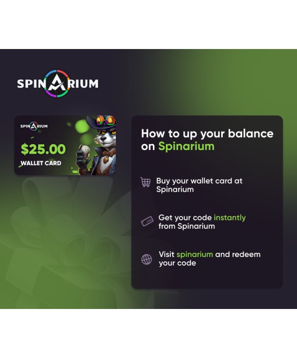 Spinarium.com $25 Wallet Card Code Key GLOBAL